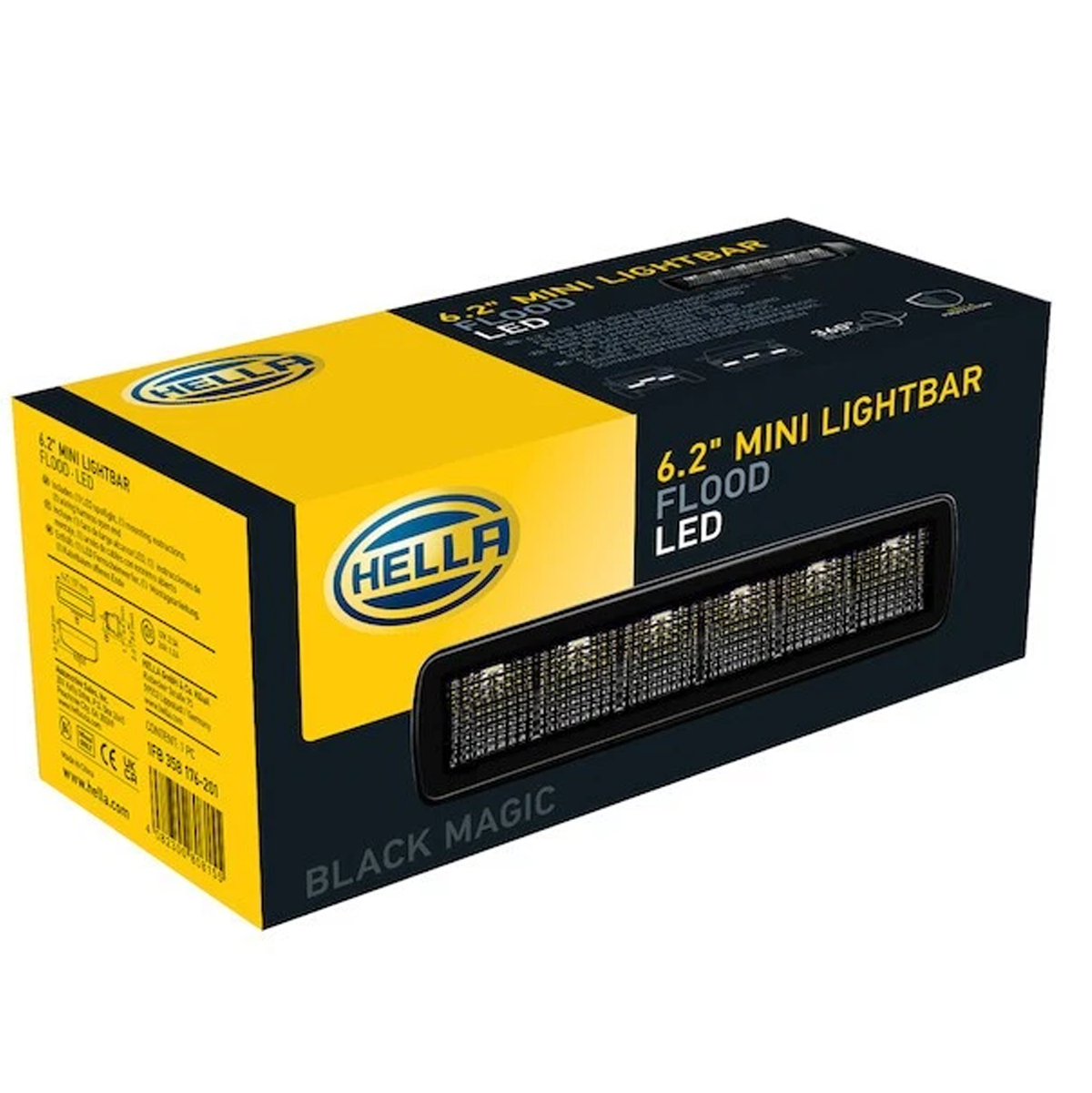 Barra Led Mini Hella Black Magic RL-B30Mini-6-30W FLOOD - Imagen 5
