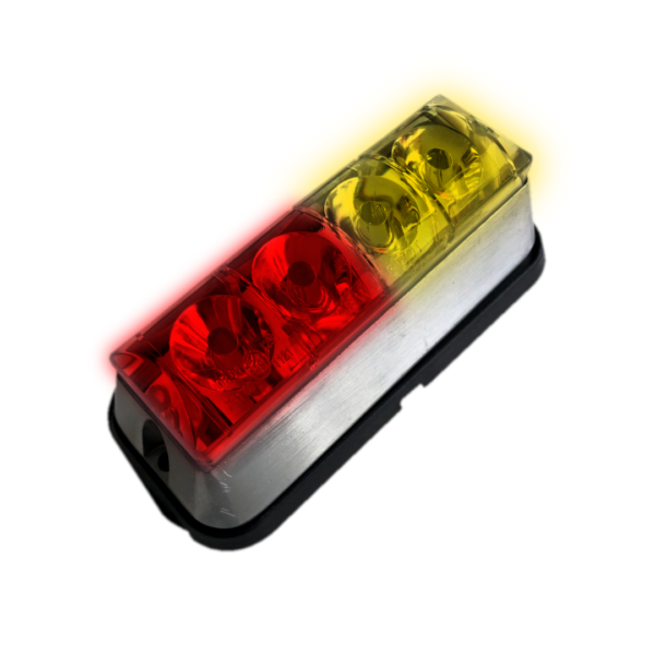 Baliza de Emergencia Estroboscópica Colores ROJO AMBAR 4 LED,