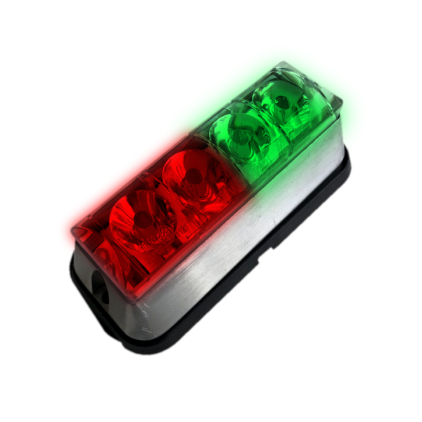 Baliza de Emergencia Estroboscópica Colores ROJO VERDE 4 LED,