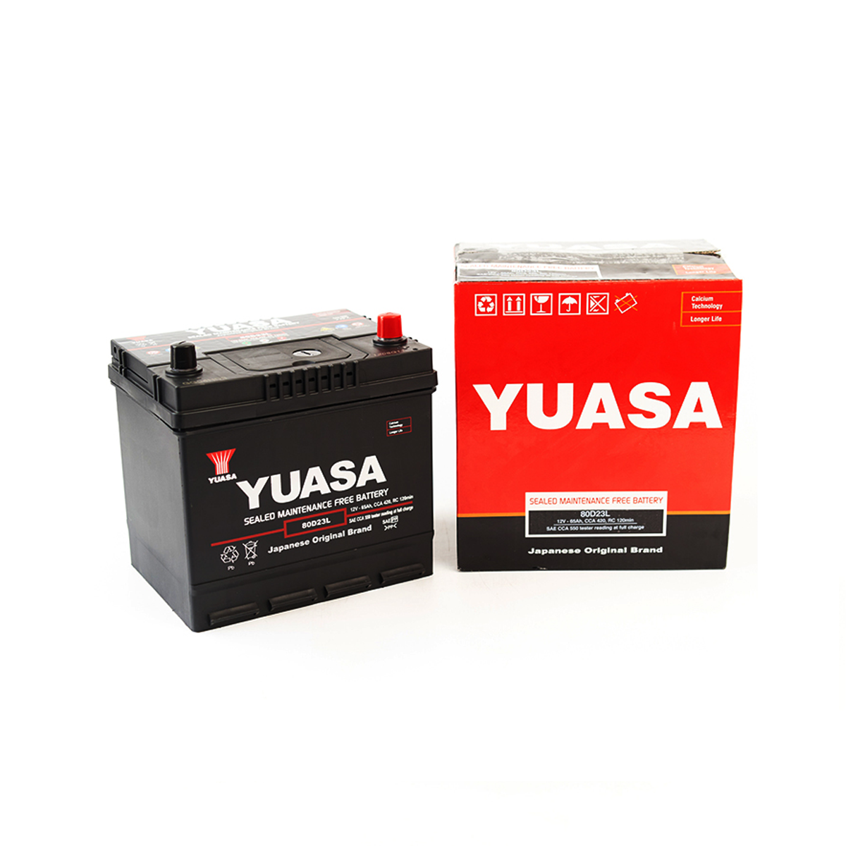Batería Yuasa 80D23L SMF 65ah 550cca - Imagen 2