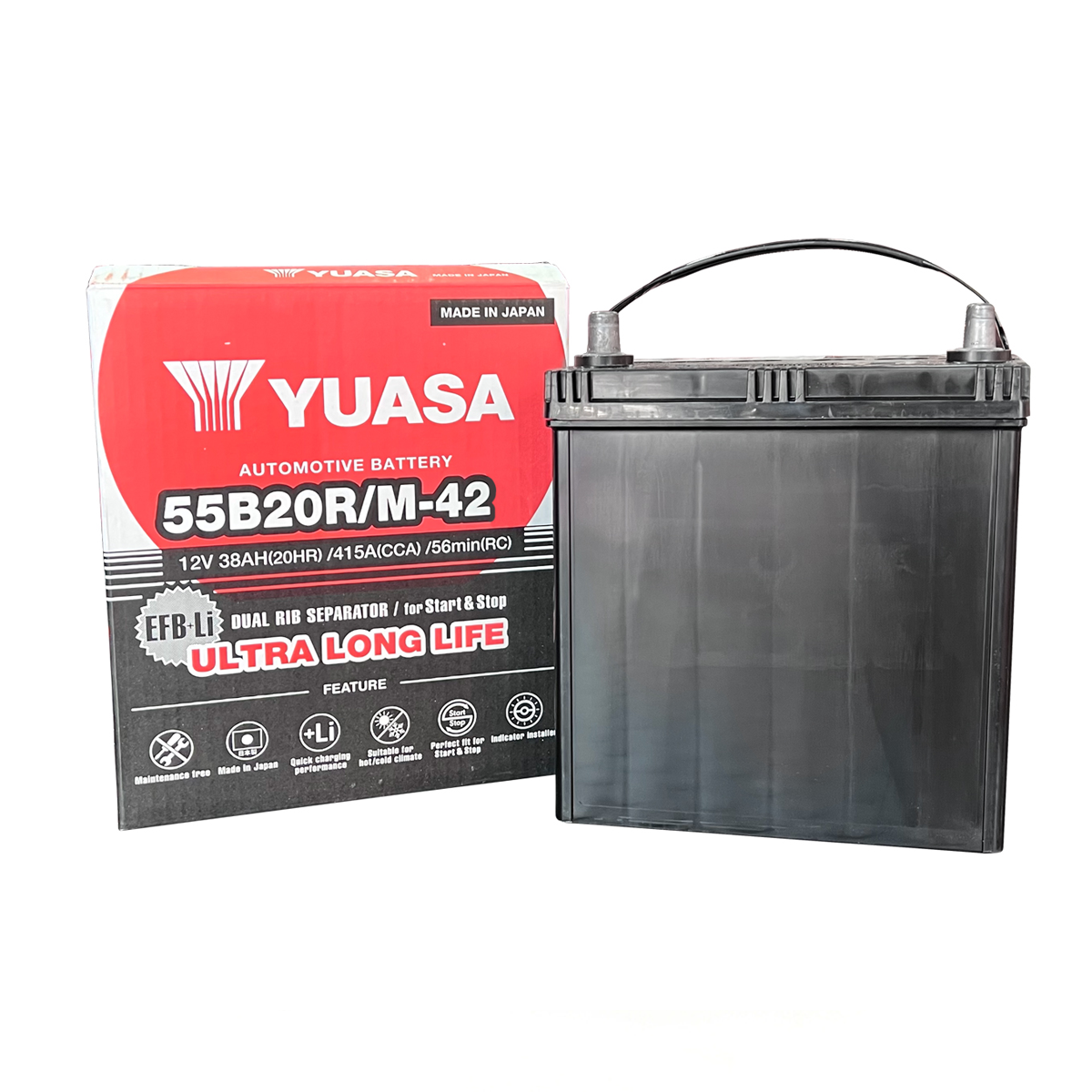 Batería Yuasa M-42 38ah 415cca - Imagen 2